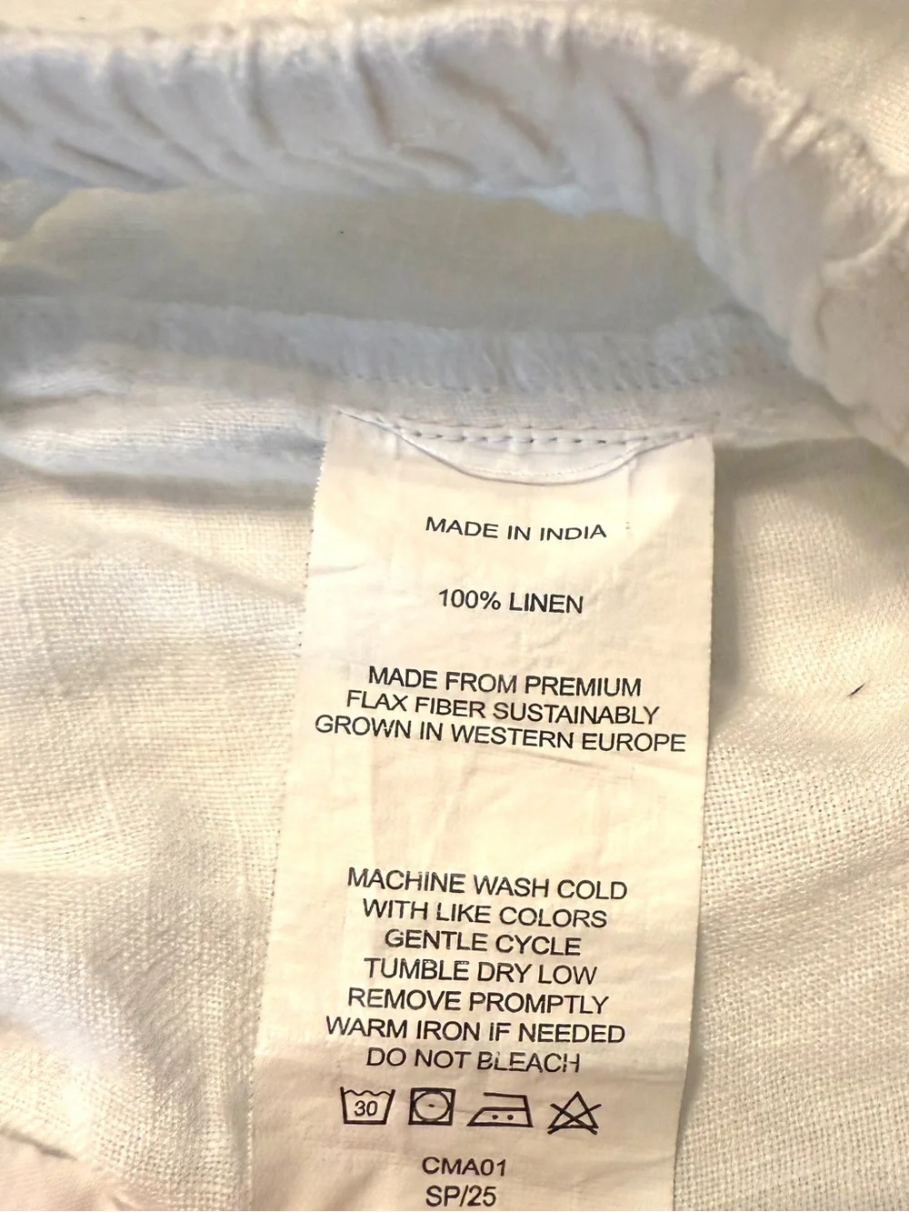 Quince White 100% European Linen Shorts Elastic Drawstring Pocket Size Small EUC - Picture 4 of 13